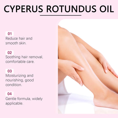 Cyperus Rotundus Oil for Hair Removal Smoothing Soothing Skin Care Moisturizes Armpit Leg Arm Hair Inhibitor Depilatory Oil