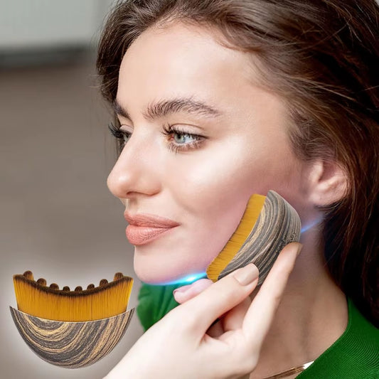 Portable Lymphatic Contour Face Brush Multi-Function Facial Sculpting Tool Lymphatic Drainage Massager for Face