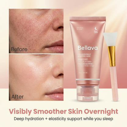 Bellava Collagen Night Mask – Wake Up to Plumper, Smoother, Radiant Skin