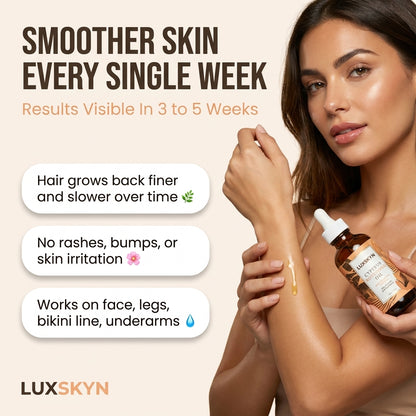 LuxSkyn's Natural Hair Reduction Oil